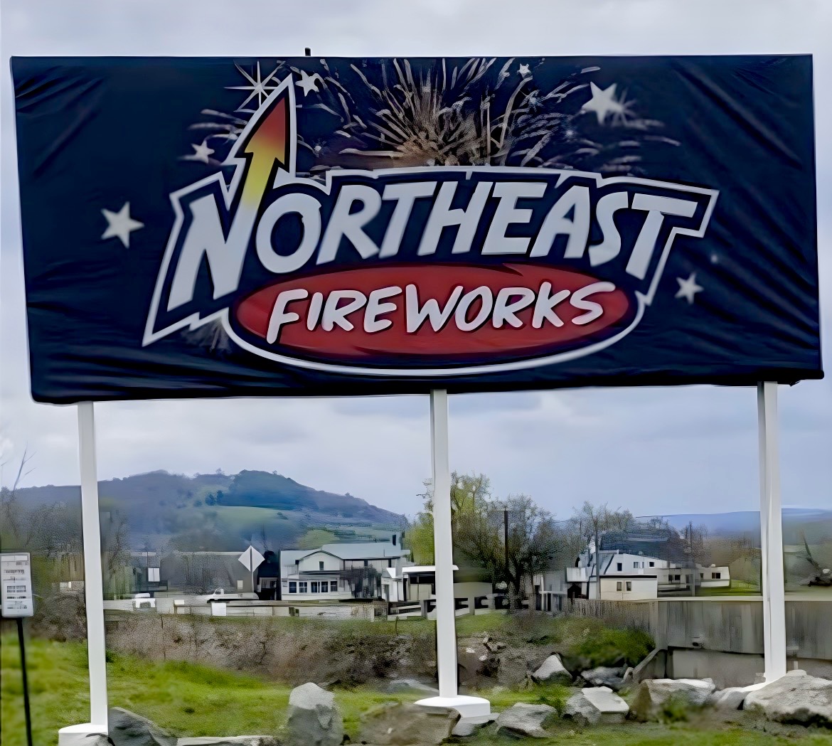 Northeast Fireworks roadside sign