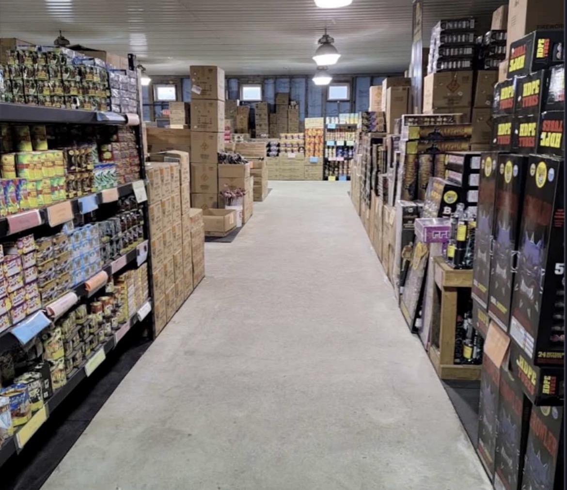 Northeast Fireworks showroom aisle