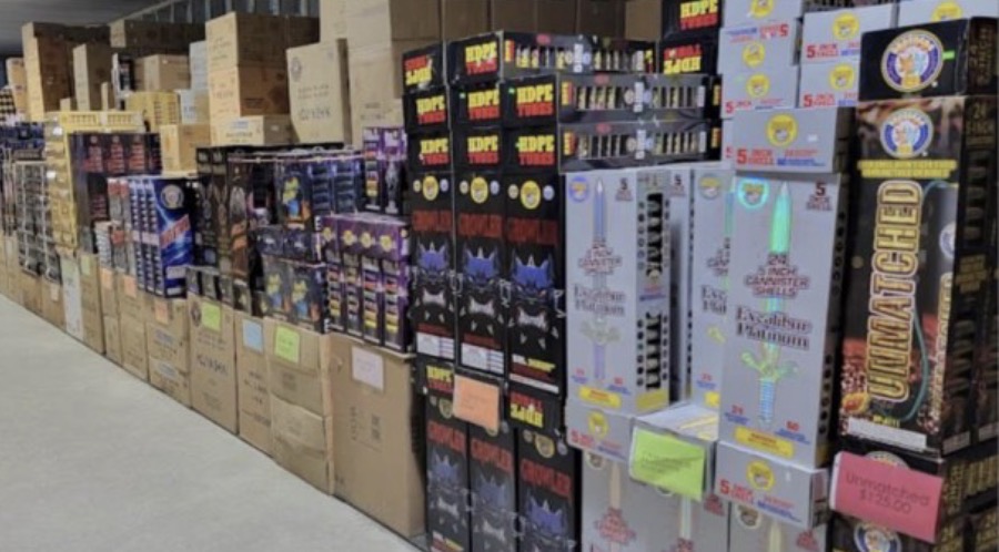 Northeast Fireworks showroom product row
